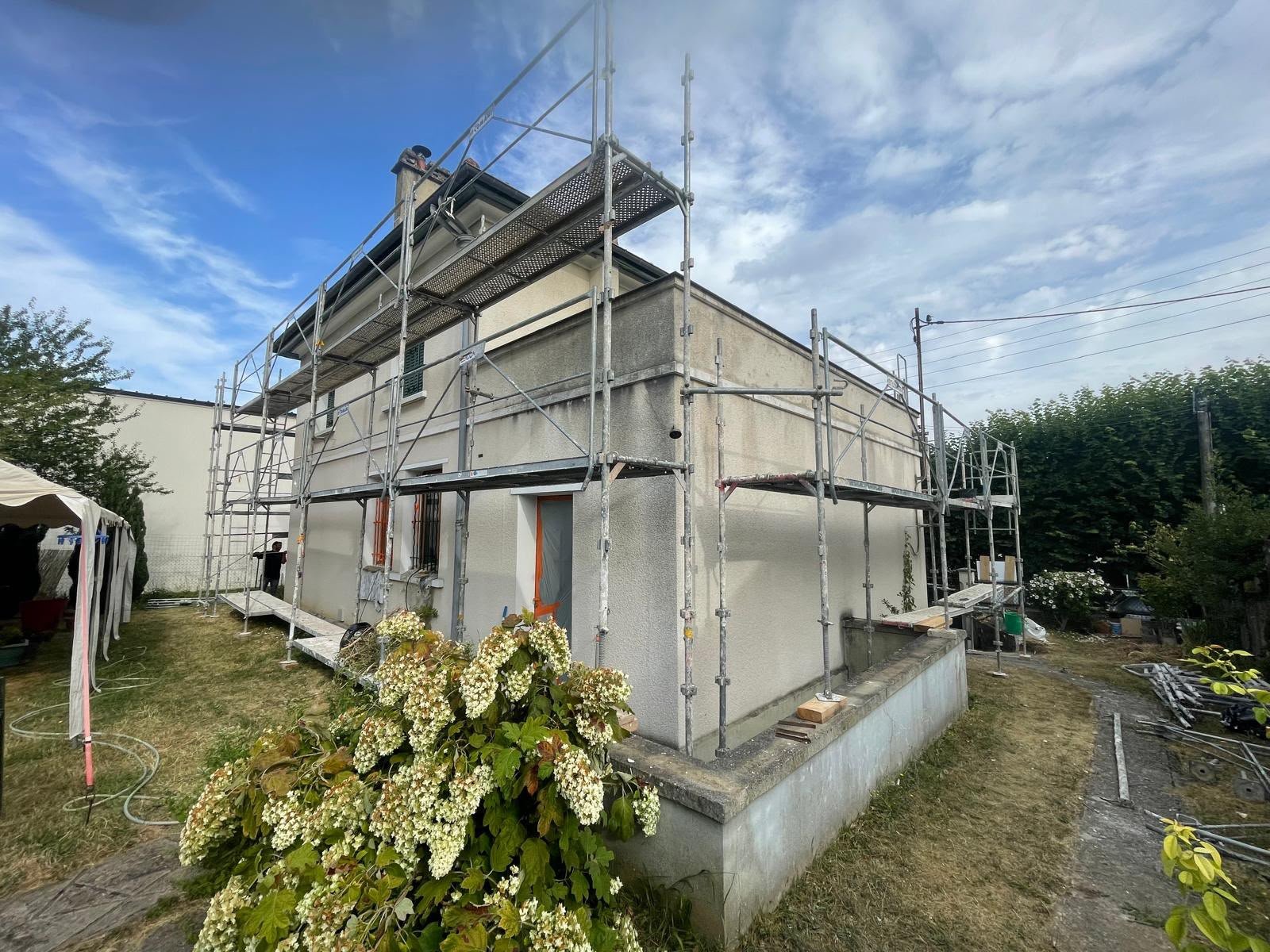 Façade d'origine, vue latérale - ITE fibre de bois Lagny-sur-Marne